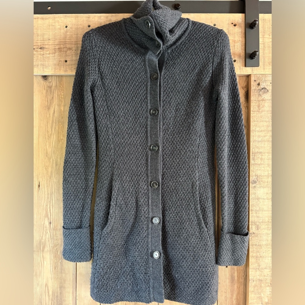 Patagonia Charcoal Wool Knit long cardigan
